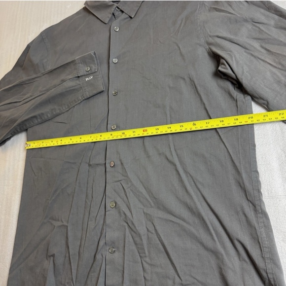 ATM Anthony Thomas Melillo Mens M Gray Button Down Long Sleeves Shirt - Picture 6 of 7